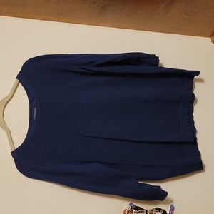 Lands' End Navy 3/4 length XL sweater